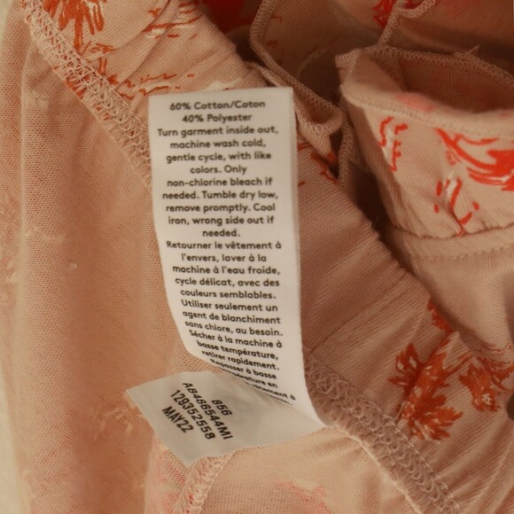 Abound Core Sleep Shorts Size L Ruffle Drawstring Pink Smoke Beachy Toss NWT B99 - Picture 6 of 6